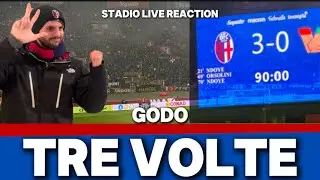 BOLOGNA VENEZIA 3-0 STADIO LIVE REACTION ❤️💙 LA FAME DEL DALL’ARA