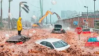 Italy Today! Flash flood and hail storm destroyed cars and houses, Europe is shocked