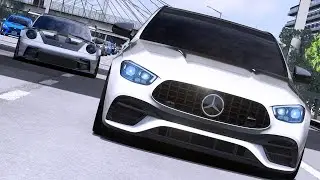 🔥Mercedes E63S AMG 2022 vs Porsche 911/992 GT3RS 2023 on Tokyo highway - Assetto Corsa Phonk Edit