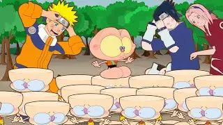 Mongo e Drongo em Naruto Parte 2 - Com Sasuke e Sakura em Konoha - desenho animado