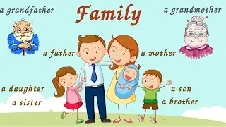 Английский детям. Семья на английском языке. English for kids.Learn family.