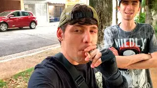 BOLANDO O PRIMEIRO BASEADO DO ANO AO AR LIVRE