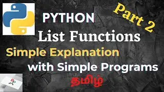Python List Functions in Tamil | Python Tutorial for Beginners-Python Series Part 11