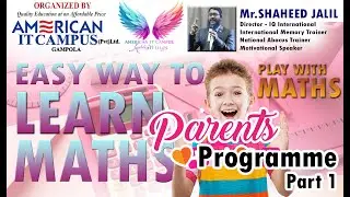 Speed Maths Workshop FinalDay (Certificate Awarding Day) Program at American IT Campus Gampola
