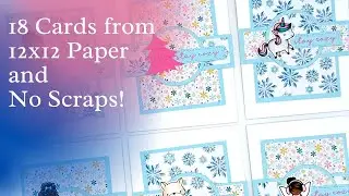 18 Winter Cards with 12x12 Paper and No Scraps