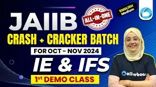 JAIIB ALL-IN-ONE (Crash + Cracker Batch)  | For Oct-Nov 2024 | IE& IFS | 1st DEMO CLASS