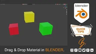 DRAG & DROP MATERIAL IN BLENDER #Shorts
