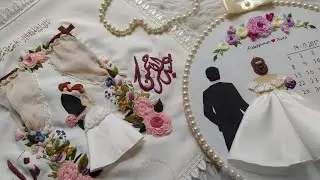 منديل كتب كتابى مطرز بكل تفاصيله،وتسعيره🥰احلى واجمل كتب كتاب بصراحة / منديل كتب كتابى+الطاره والبصمه