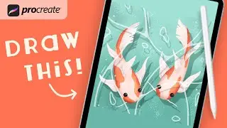 Procreate Step by Step Tutorial - Koi Fish