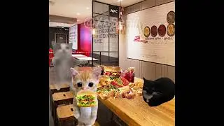 BANANA CAT 🍌🐱 BABY HIDE AND SEEK BUT HIDE IN KFC 