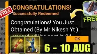 FREE FIRE REDEEM CODE TODAY 6 AUGUST REDEEM CODE FREE FIRE | FF REDEEM CODE TODAY 6 AUGUST