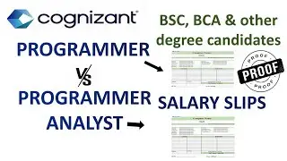 Cognizant Programmer VS Cognizant Programmer Analyst Salary| Programmer Analyst Salary in Cognizant