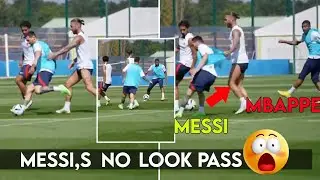 Messi no look pass to Mbappe | Messi’s no-look Assist to Mbappe in PSG training🙄🙄😮