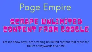 Scrape unlimited content from google rank and bank! $$$