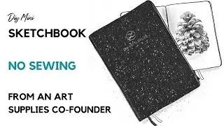 HOW TO MAKE A SKETCHBOOK WITH WATERCOLOR PAPER | Mini DIY Sketchbook (No Sew, No Stapler, No Glue)