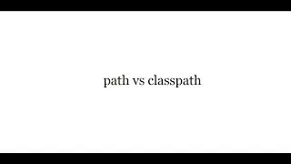 path vs classpath