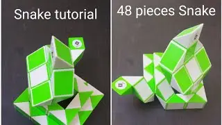 Rubik's cube|Snake Cube|How to make snake tutorial |48 pieces snake cube🐍🐍
