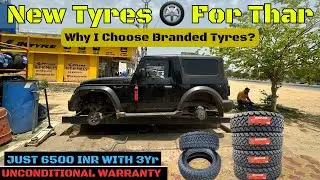 Thar Tyre Upgrade !! Thar Tyre Modified !! Ab Hoga Ladhakh Road Trip🙅‍♂️