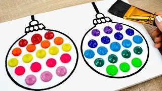 You Can Paint a Winter Landscape from Dots So Easy!
