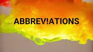 List of Commonly Used Abbreviations
