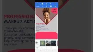 Professional Makeup flyer design created on a cell phone with | Pixellab #Shorts