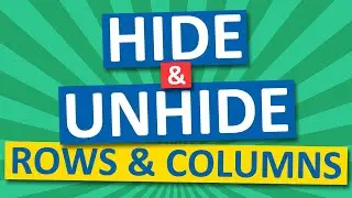 How to Hide and Unhide Columns and Rows in Excel | Excel Tutorial