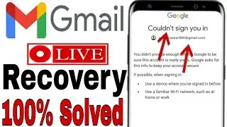 could sign you in google || google account recovery || email recovery nahi ho raha hai