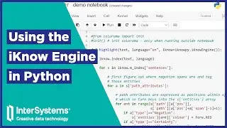 Using the InterSystems iKnow Engine in Python