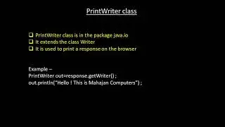 Introduction to important classes and interfaces in servlets