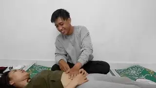 PIJAT PERUT TARI !! TARI KEENAKAN SAMPAI TERTIDUR !!