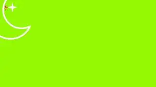 twinkling moon | green screen animation