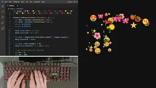 ASMR Programming - Emoji Cursor Trail Effect in Javascript | Html CSS - No Talking