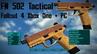 FN 502 Tactical Mod Fallout 4 Xbox One (XB1) And PC Mod #Fallout4 #Fallout4Mods #FN502Tactical
