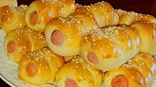 🌭Сосиска в тесте!  ПУХОВОЕ ТЕСТО