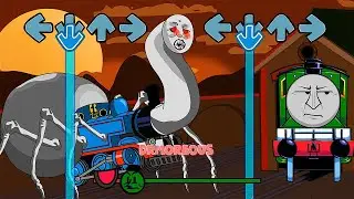 NEW Cursed Thomas VS Big Engine Brawl - Friday Night Funkin'