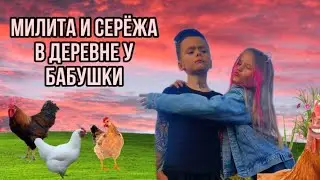 Милита и Сережа в деревне у бабушки 😻