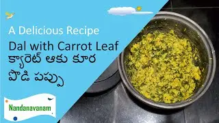 Carrot Leaf Dal || క్యారెట్ ఆకు కూర పొడి పప్పు  🥕🥕🥕