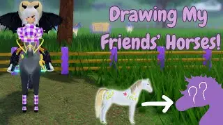 Drawing my Friends' Horses! (Wild Horse Islands Edition)