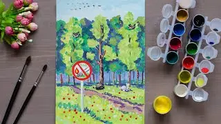 Рисунок на тему ЭКОЛОГИЯ в садик и школу