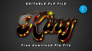 3D King Text Effect in pixellab | 3d glow text effect in pixellab | text effect pixellab plp file |