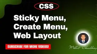 css sticky menu, create menu, web layout, css tutorial, html css, css full course