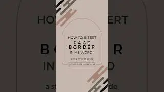 Expert guide: Adding a page border in MS Word