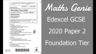 Edexcel GCSE Maths 2020 Foundation Exam Paper 2 Walkthrough