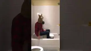 Man-horse covers “Smells Like Teen Spirit” bucket drumming in shower