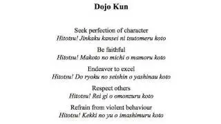 Dojo Kun in Japanese | IKD Shotokan Karate