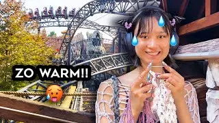 HAKEN IN WACHTRIJEN van PHANTASIALAND!! (In de hitte) | Gehaakte bandana met tulpjes