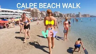 4K - SPAIN - CALPE - ADULT ONLY - Beach Walk - Promenade Sur La Plage - Playa De La Fossa