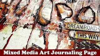Art Journaling Page - Learn how to Follow your heart and intuition ** its ok to make mistakes--