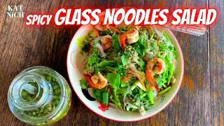 How To Make SPICY GLASS NOODLES SALAD - Thai Salad | Yum Woon Sen (ยำวุ้นเส้น) | Thai Street Food