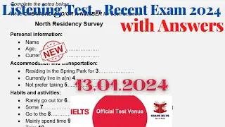 IELTS Listening Actual Test 2024 with Answers | 13.01.2024